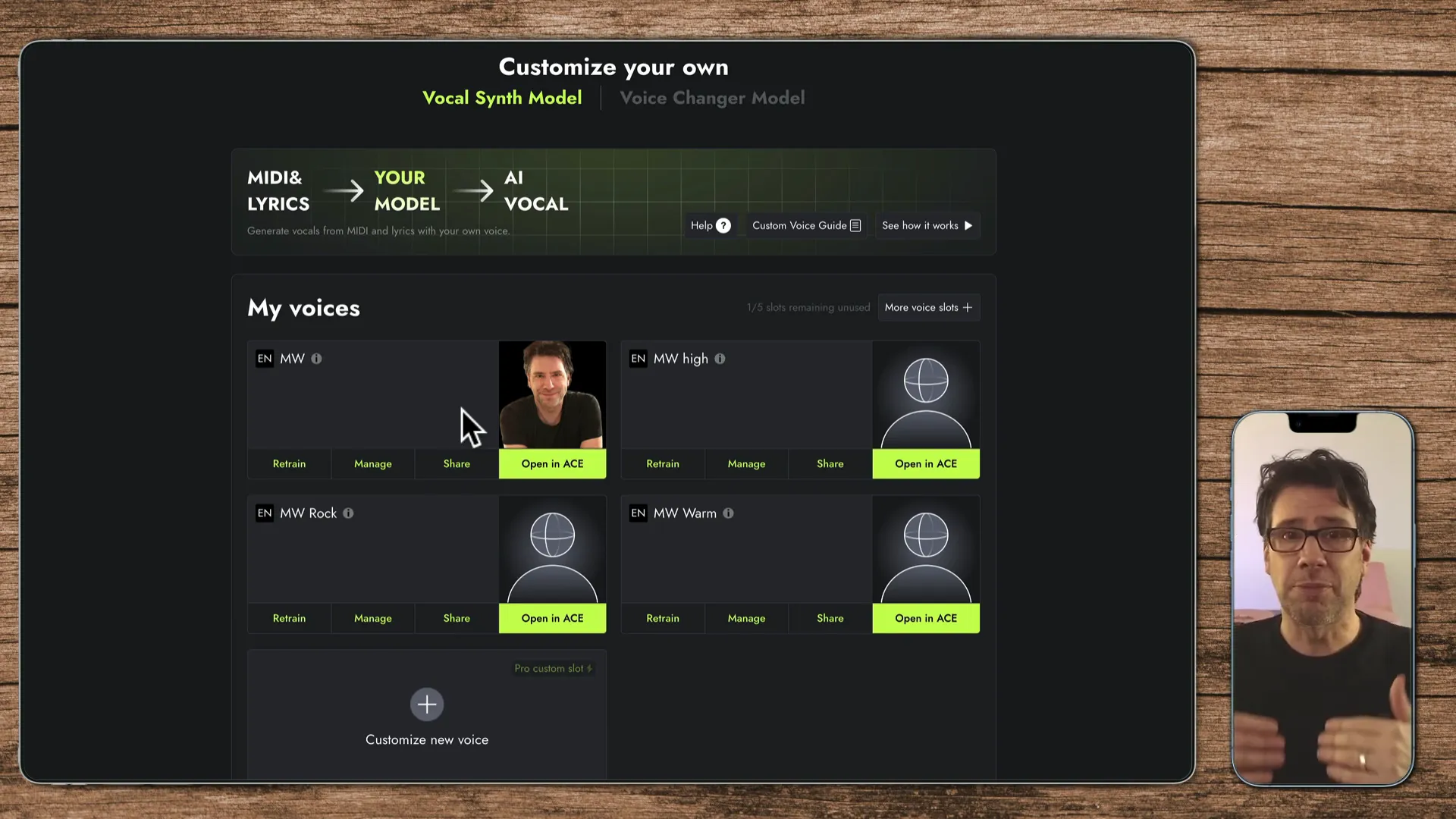 Customizer für eigene Stimmen