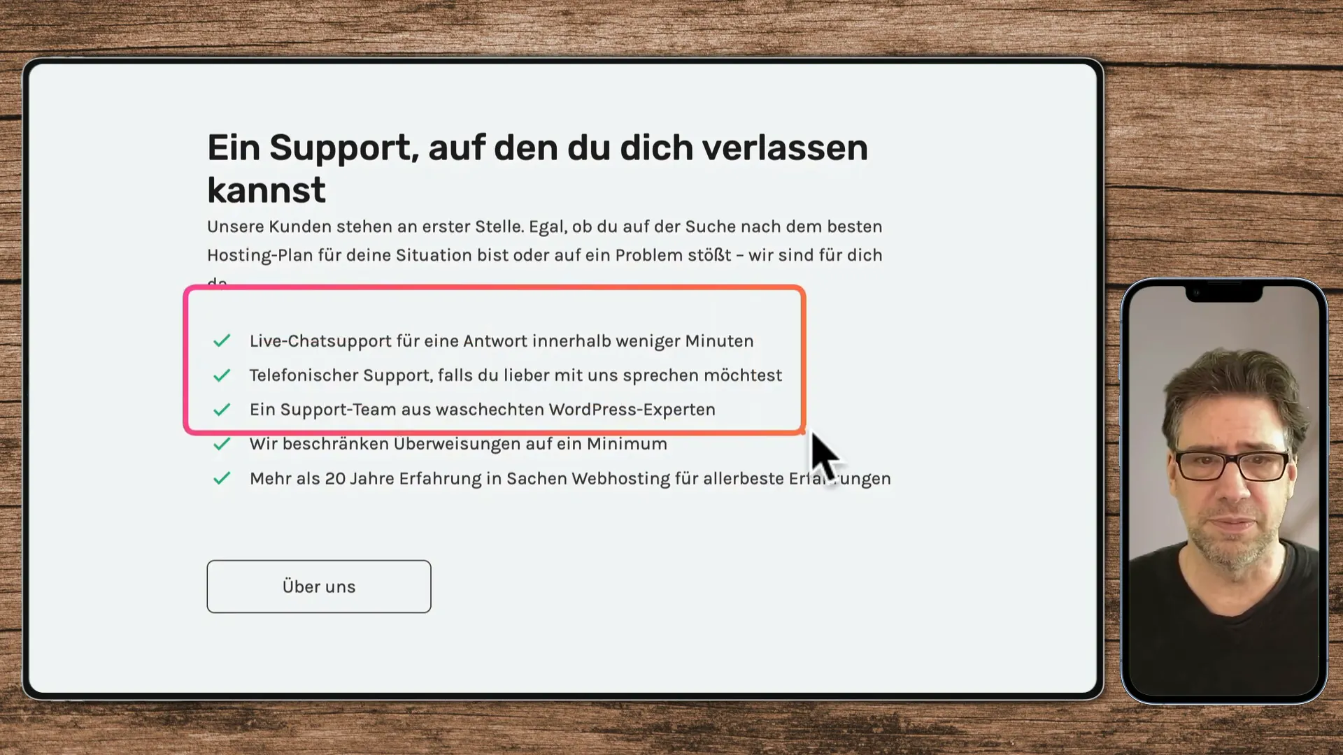 Cloud86 Support Optionen