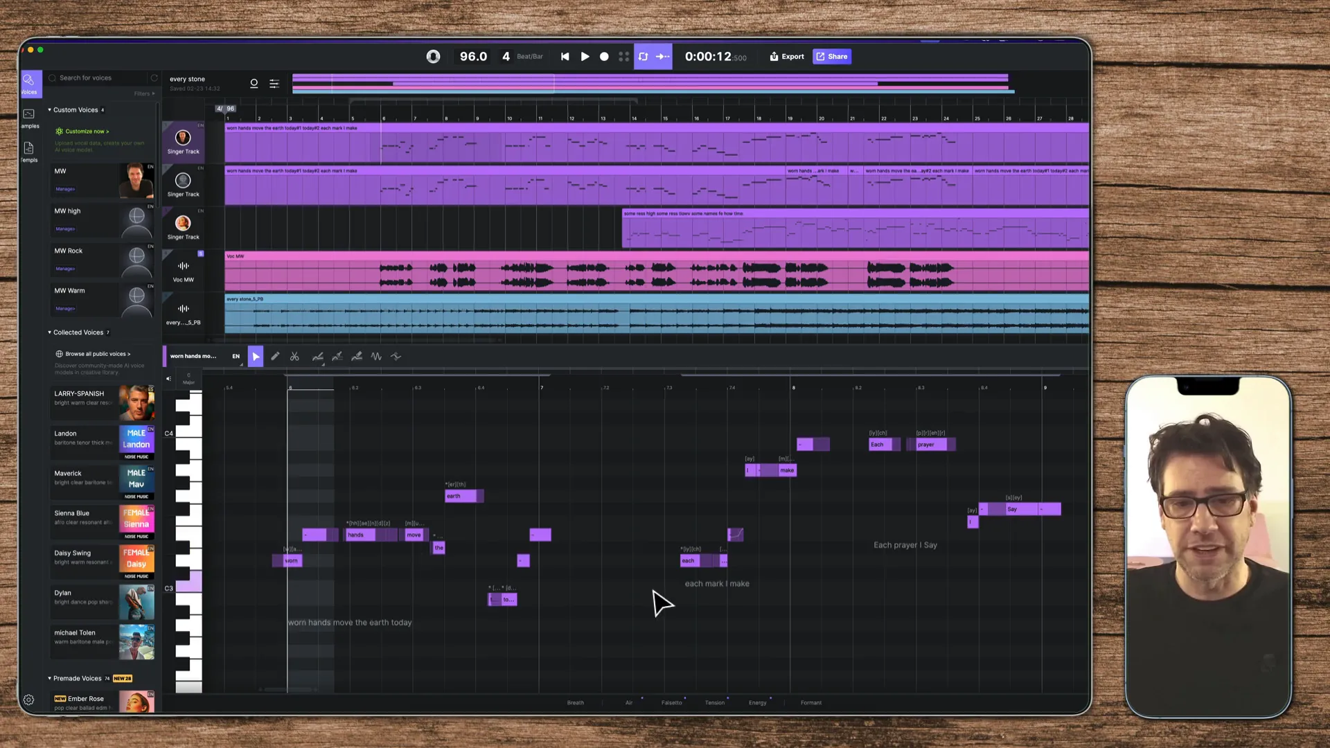 Umwandlung der Audiospur in MIDI