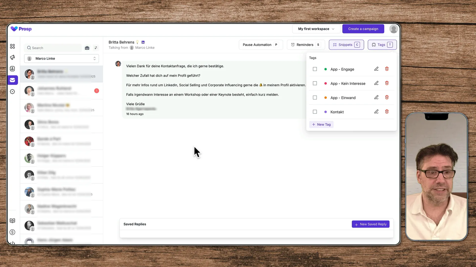 Unified Inbox von Prosp