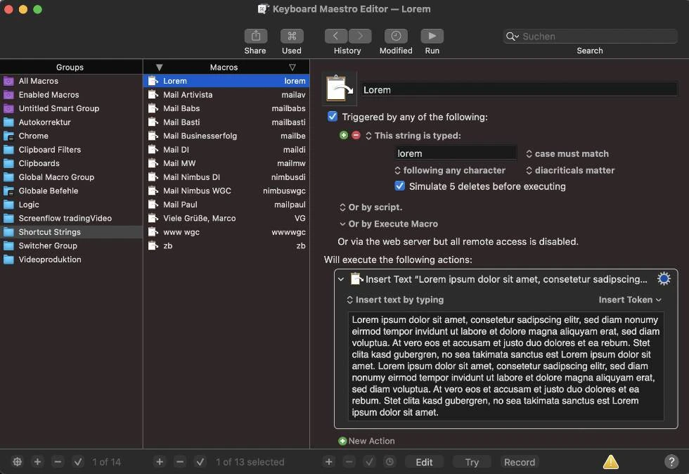 Lösung 3: Blindtexte per Shortcut einfügen – Automatische Blindtexte Tipps