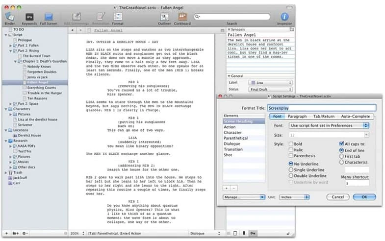 Test Scrivener Beispiel: Scriptwritingbig