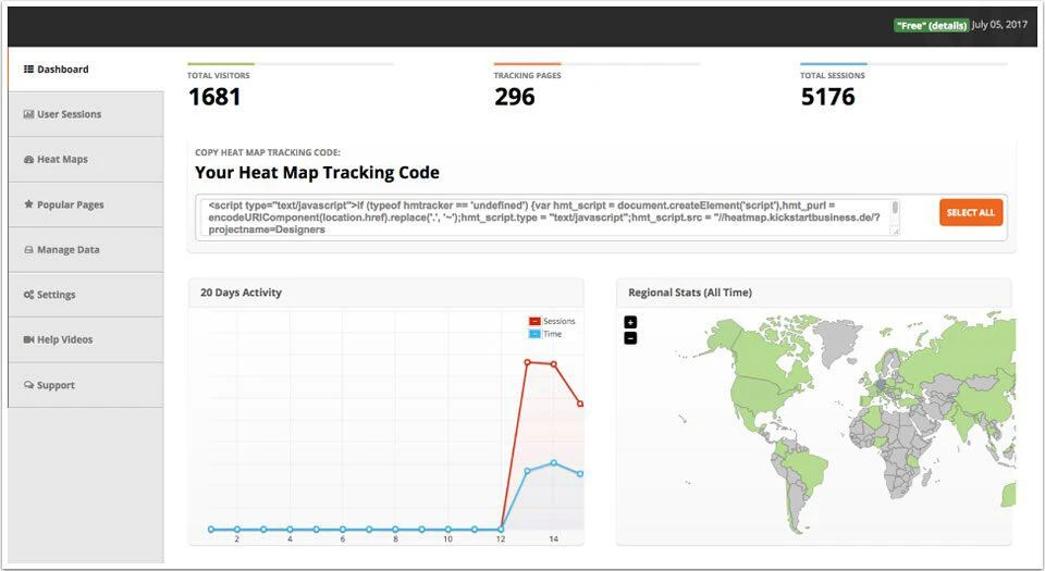 Webseitenoptimierung Heat Map – Seitenanalyse