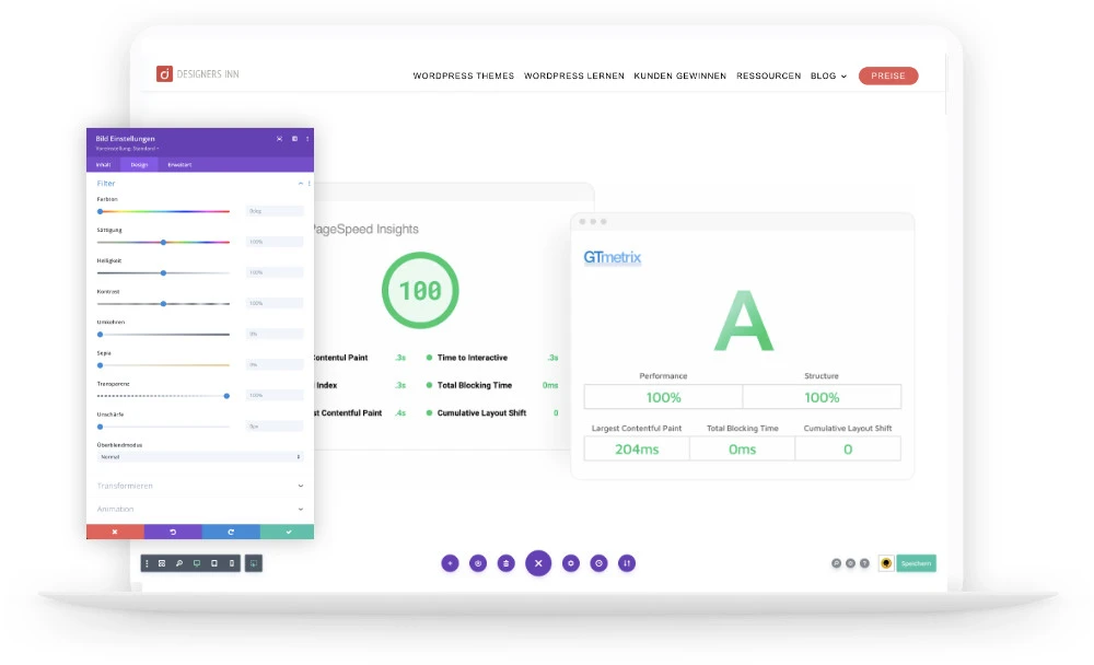 divi-qualität-laptop – Premium WordPress Themes – Designers Inn
