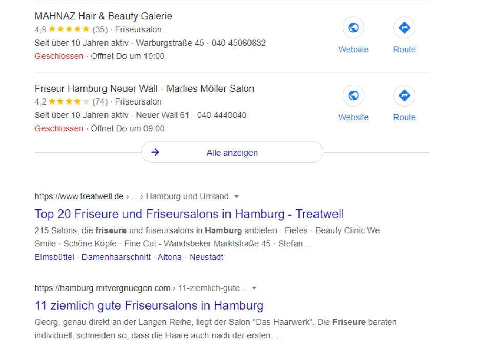 Keywordrecherche für lokale Unternehmen Beispiel: Zu der Keywordrecherche für den Aufbau oder die Optimierung