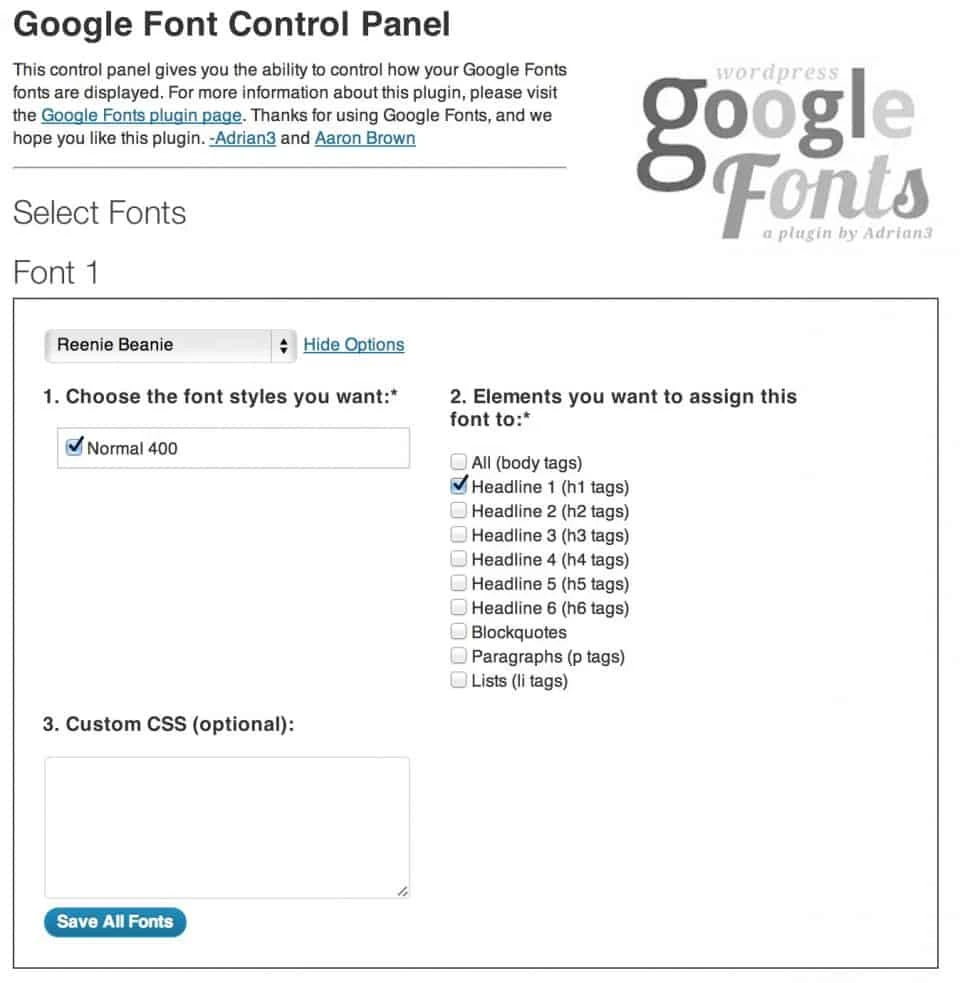 google fonts