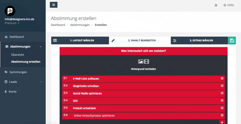 Pinpoll Beispiel: Und so schnell erstellst du deine Umfrage