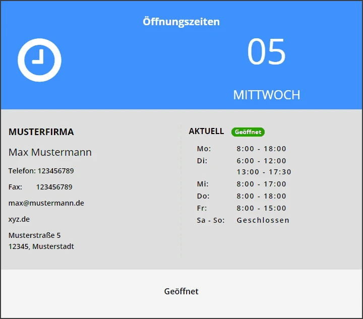 Plugin Offen – Offen - Das WordPress-Plugin für Öffnungszeiten