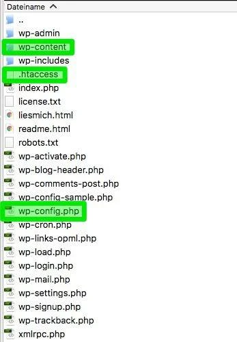 Schritt 2: Das Sichern der WordPress-Dateien – WordPress Backup erstellen Tipps
